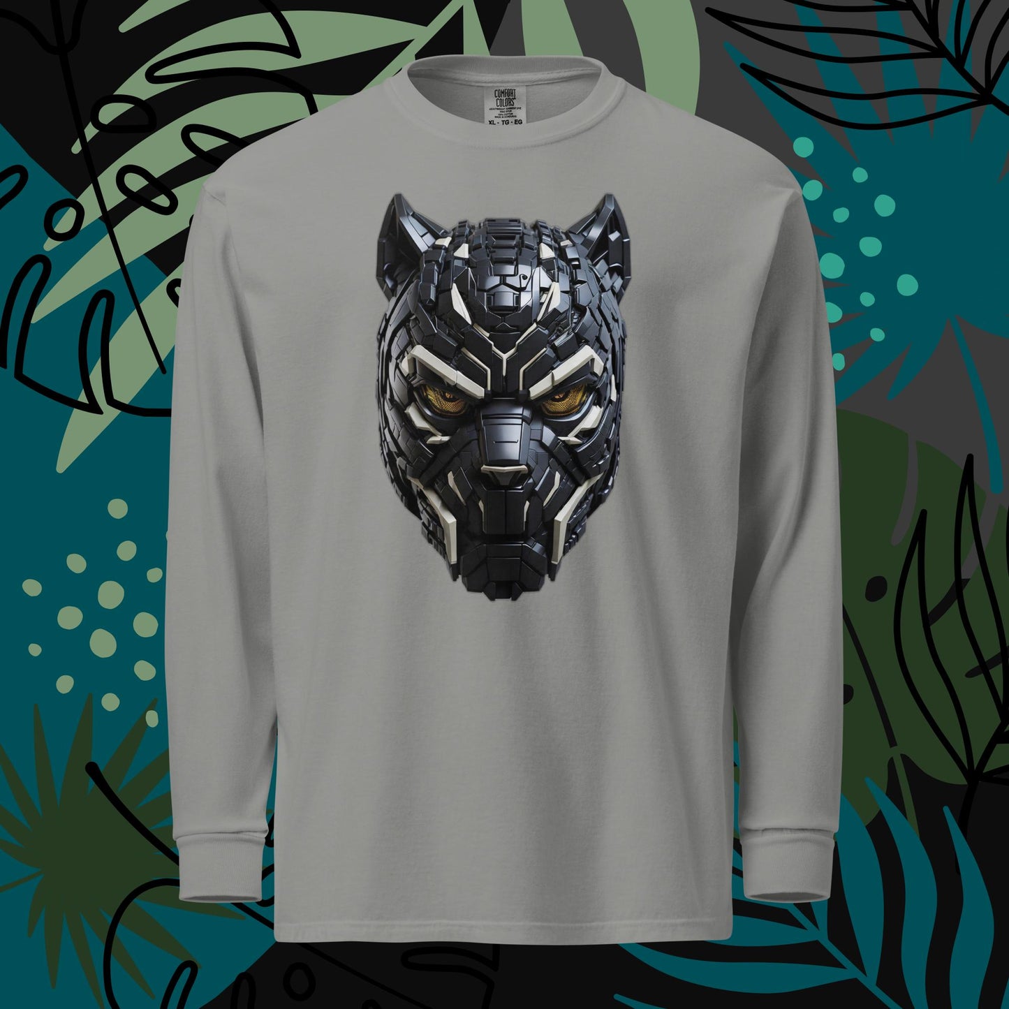 Garment-dyed heavyweight long-sleeve shirt Black Panther