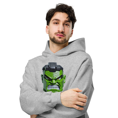 Sudadera unisex de gran tamaño con capucha Hulk