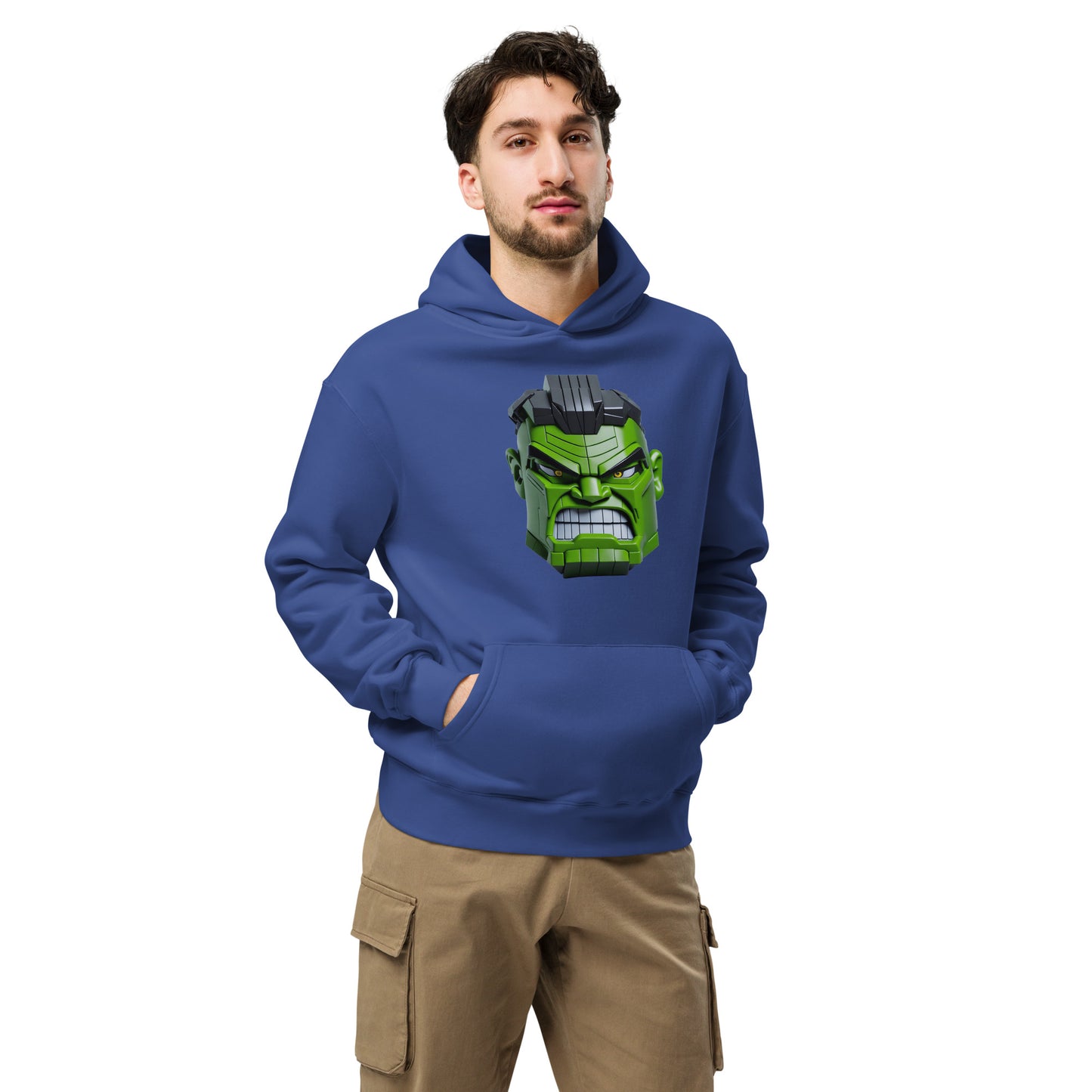 Sudadera unisex de gran tamaño con capucha Hulk