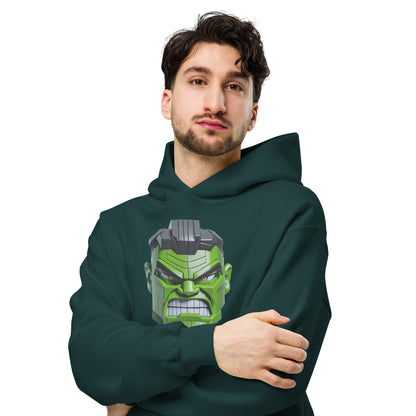 Sudadera unisex de gran tamaño con capucha Hulk